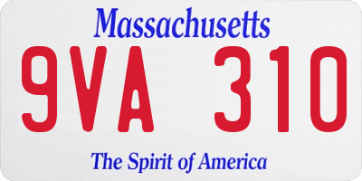 MA license plate 9VA310