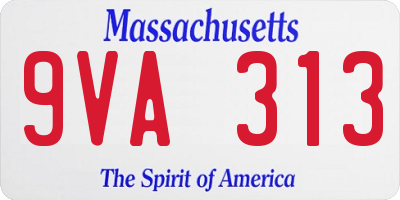 MA license plate 9VA313