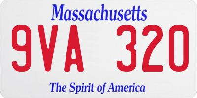MA license plate 9VA320