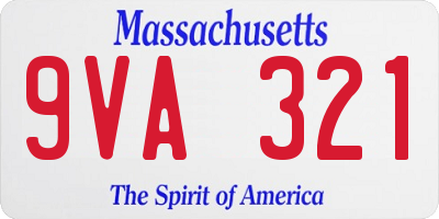 MA license plate 9VA321