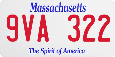 MA license plate 9VA322