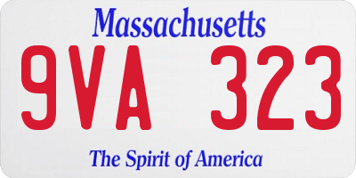 MA license plate 9VA323