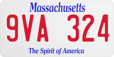 MA license plate 9VA324