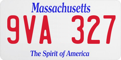 MA license plate 9VA327