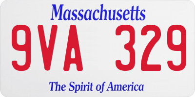 MA license plate 9VA329