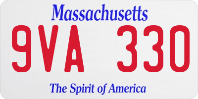MA license plate 9VA330