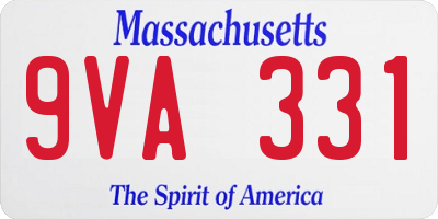 MA license plate 9VA331
