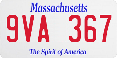 MA license plate 9VA367