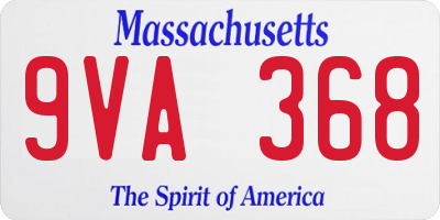 MA license plate 9VA368