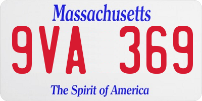 MA license plate 9VA369