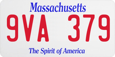 MA license plate 9VA379