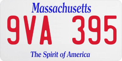MA license plate 9VA395