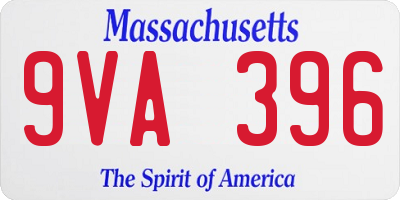 MA license plate 9VA396