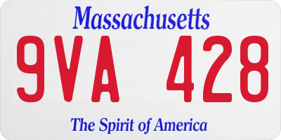 MA license plate 9VA428