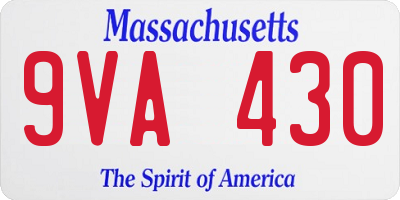 MA license plate 9VA430