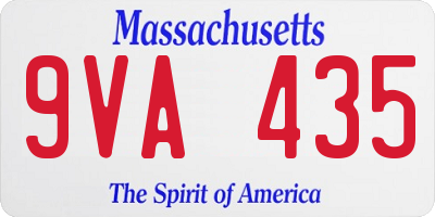 MA license plate 9VA435