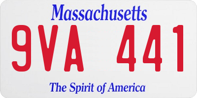 MA license plate 9VA441