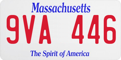 MA license plate 9VA446