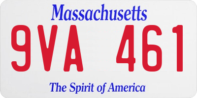 MA license plate 9VA461