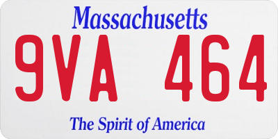 MA license plate 9VA464