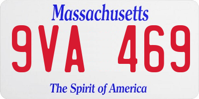 MA license plate 9VA469