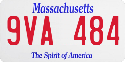 MA license plate 9VA484