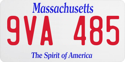 MA license plate 9VA485