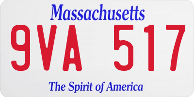 MA license plate 9VA517