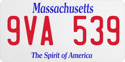 MA license plate 9VA539