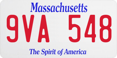 MA license plate 9VA548
