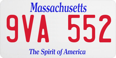 MA license plate 9VA552