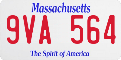 MA license plate 9VA564