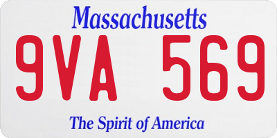 MA license plate 9VA569