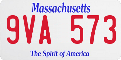 MA license plate 9VA573