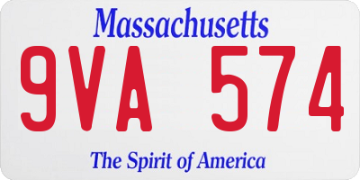 MA license plate 9VA574
