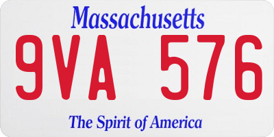 MA license plate 9VA576