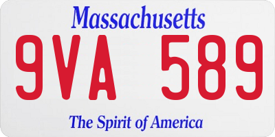 MA license plate 9VA589
