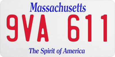 MA license plate 9VA611