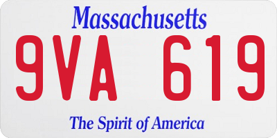 MA license plate 9VA619