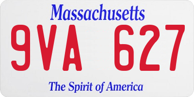 MA license plate 9VA627