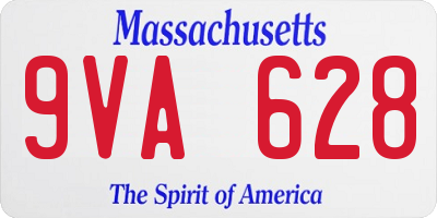 MA license plate 9VA628
