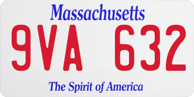 MA license plate 9VA632