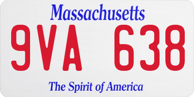 MA license plate 9VA638