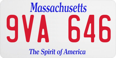 MA license plate 9VA646