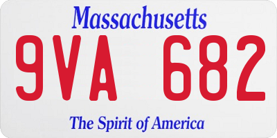 MA license plate 9VA682