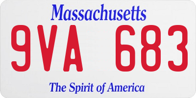 MA license plate 9VA683
