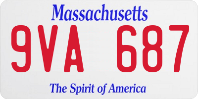 MA license plate 9VA687