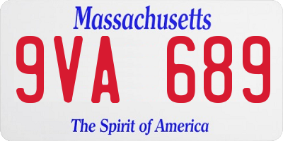 MA license plate 9VA689