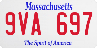 MA license plate 9VA697