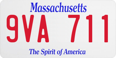 MA license plate 9VA711